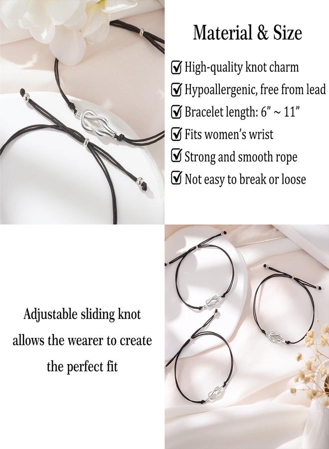 Tarsus Sister Gifts, 3 Sister Bracelet Matching Knot Bracelet Gift from Sister Birthday Gifts Ideas Christmas Valentines Day Presents Gifts for Sister Women - Image 4
